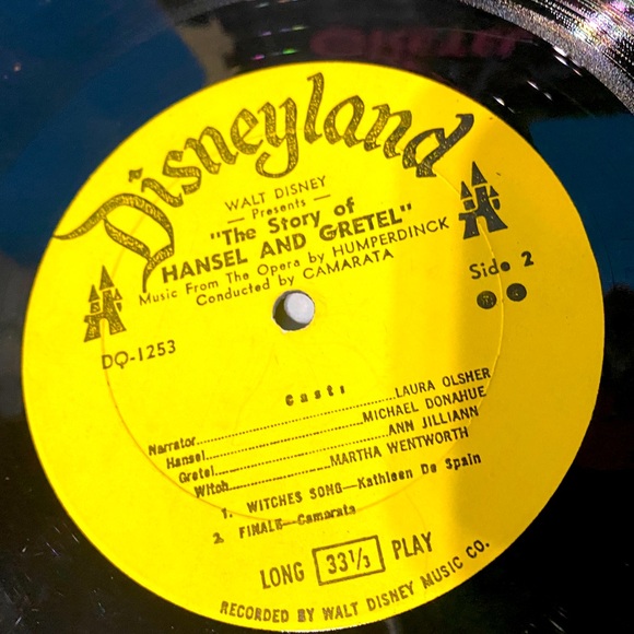 WALT DISNEY DISNEYLAND VTG 1964 THE STORY OF HANSEL AND GRETEL VINYL RECORD LP - Picture 3 of 13